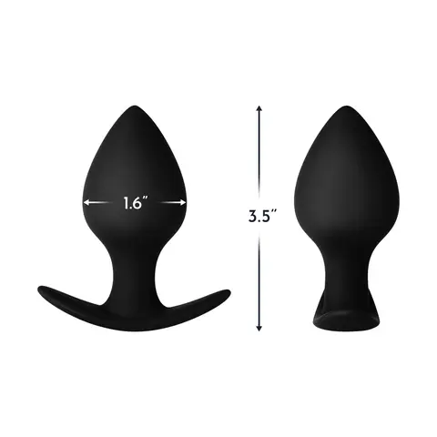 Forto F-63 Rattler Spade Silicone Anal Plug Small Black