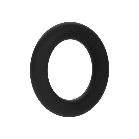 Forto F-61 3-Piece Silicone Cockring Set in Black