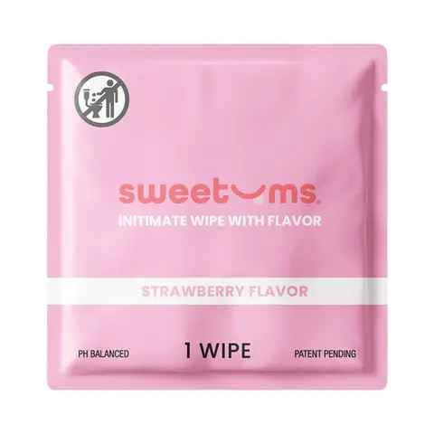 Sweetums Intimate Wipes Strawberry Flavor 10-Pack