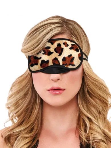 peek-a-boo love mask - leopard