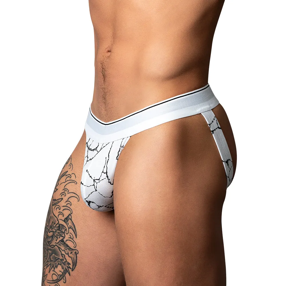 Male Power Soo Cumfy Jock Black/White S/M