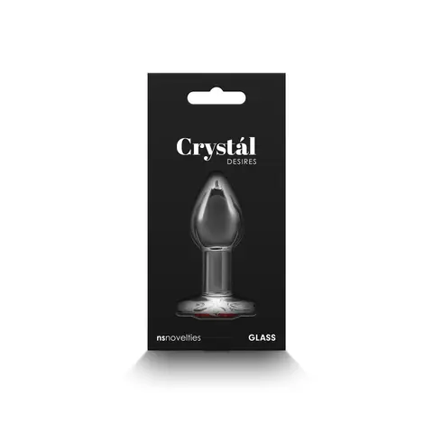 Crystal Desires Red Heart Gem Glass Plug Small