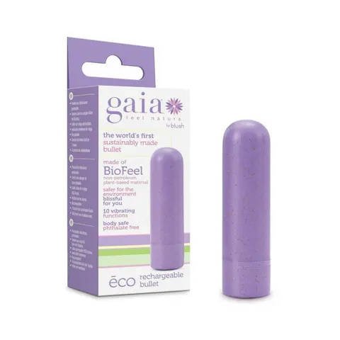 Gaia Eco Rechargeable Bullet Vibrator in Lilac