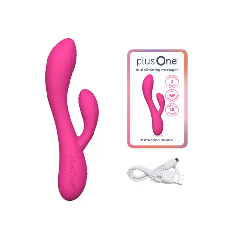 plusOne® Dual Rabbit Vibrating Massager
