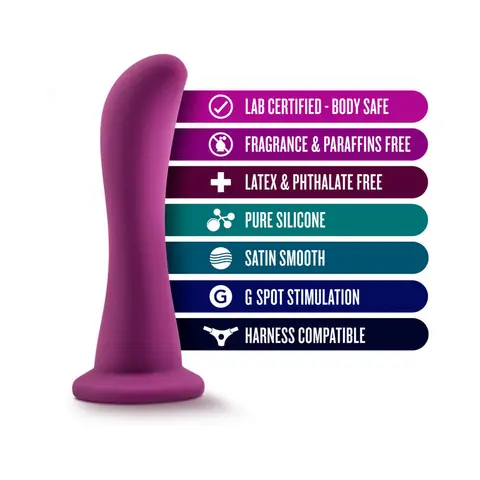 Temptasia Bellatrix 6.25 in. Curved Dildo Plum
