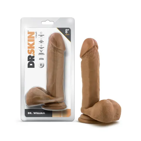 Dr. Skin Dr. William 8 in. Dildo with Balls in Tan