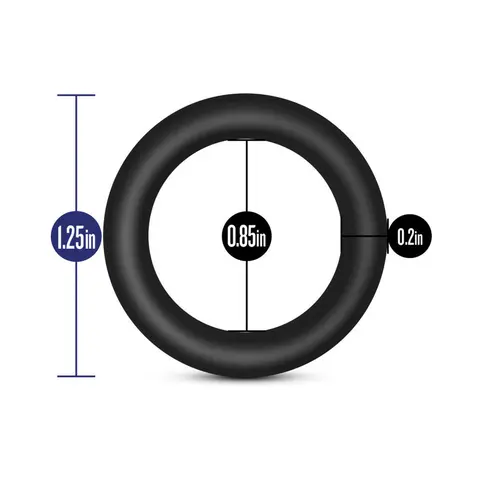 Performance VS2 Pure Premium Silicone Cockrings 3-Pack Small in Black
