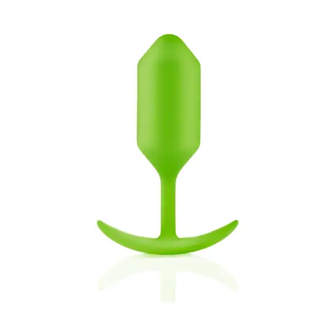 b-Vibe Snug Plug 3 Weighted Silicone Anal Plug Lime