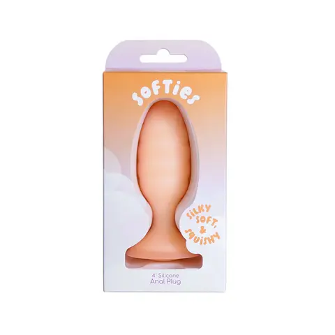Softies Dual Layer Butt Plug 4 in. in Orange