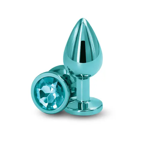 Rear Assets Metal Anal Plug Medium in Teal