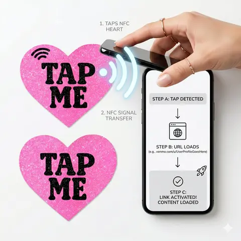 Neva Nude Pink Tip Me Baby Heart Smart NFC Pasties