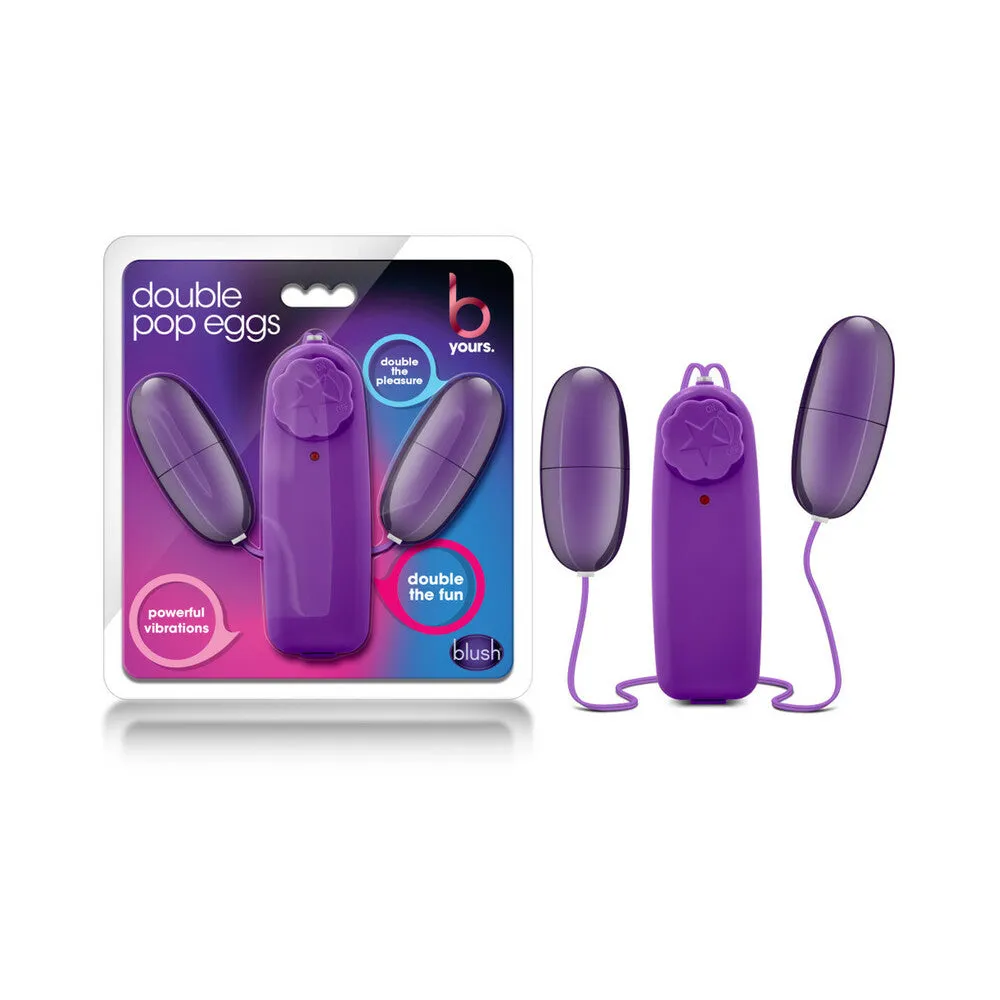 B Yours Double Pop Eggs Remote-Controlled Dual Bullet Vibrator in Plum