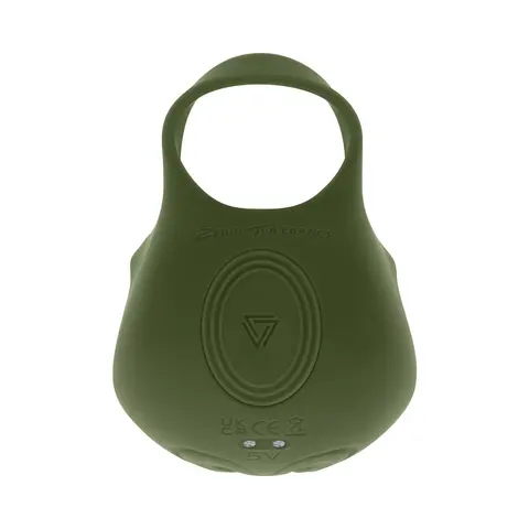 Zero Tolerance Nutty Buddy Rechargeable Cock Ring Stimulator Silicone Green