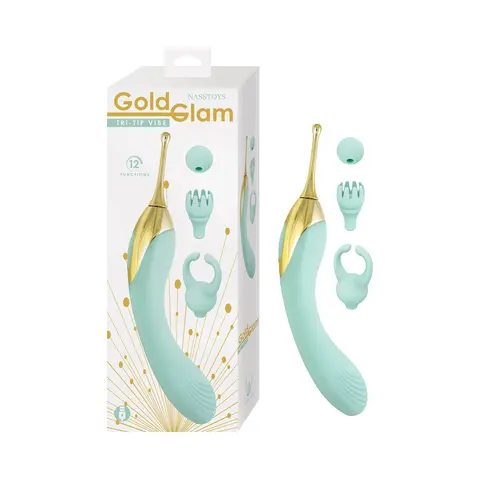 Gold Glam Tri-Tip Vibe in Aqua