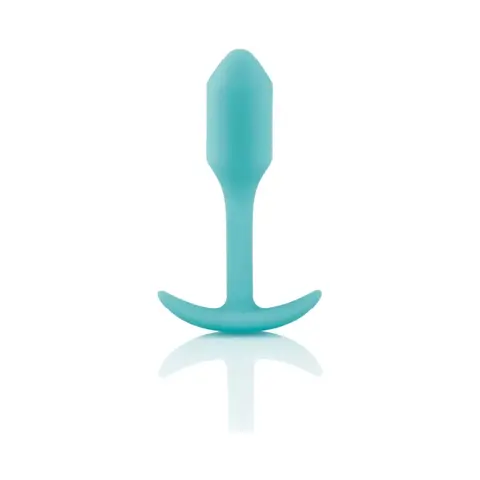 B-Vibe Snug Plug 1 Weighted Silicone Anal Plug in Mint