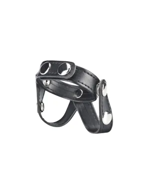 v-style cock ring with ball divider