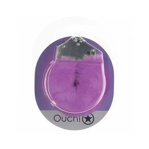 Ouch! Heavy-Duty Fluffy Handcuffs in Purple