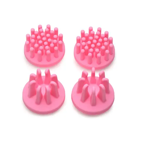 Size Matters 10X Rotating Silicone Nipple Suckers with 4 Attachments in Pink