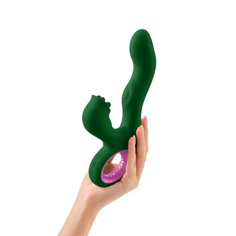 FemmeFunn Pallina Triple Action Thumping Rabbit Vibrator Dark Green