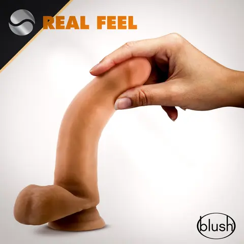 Dr. Skin Glide Realistic 7 in. Self-Lubricating Dildo with Balls in Tan