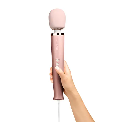 Le Wand Plug-In Vibrating Massager in Rose Gold