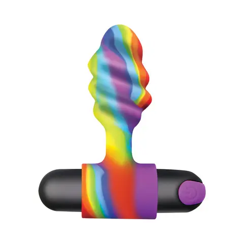 BANG! Vibrating Rainbow Butt Plug
