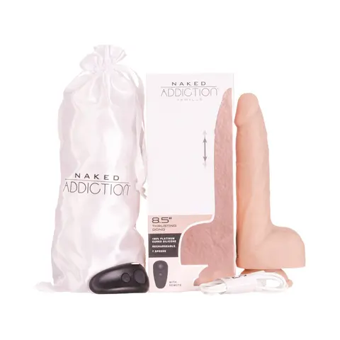 Naked Addiction Thrusting Dong with Remote 8.5 in. Vanilla