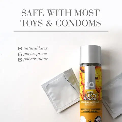 JO H2O Juicy Pineapple Flavored Water-Based Lubricant 4 oz.