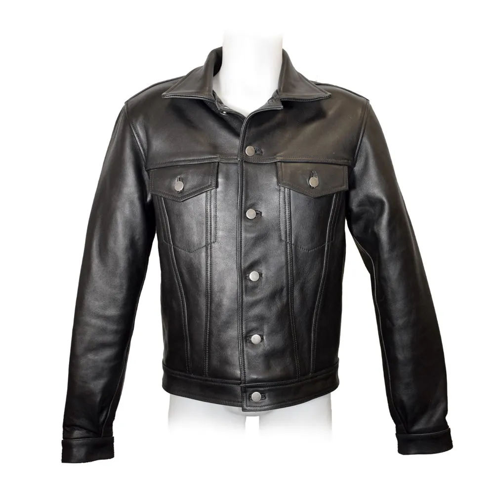 Prowler RED Leather Trucker Jacket M