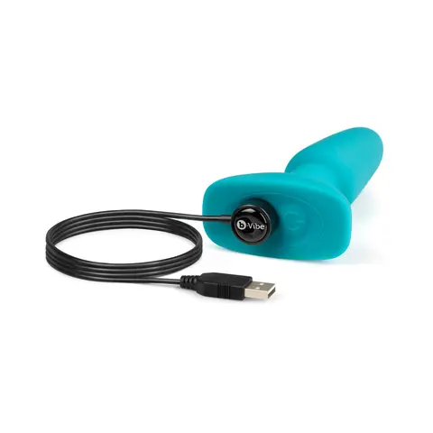 b-Vibe Rimming 2 Rotating and Vibrating Remote Control Plug in Teal