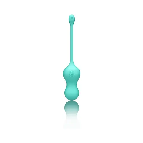 ROMP Cello Rechargeable Remote-Controlled Silicone G-Spot Egg Vibrator Light Teal