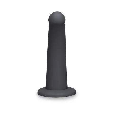 b-Vibe Essentials 7 in. Smooth Silicone Dildo Black