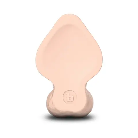 b-Vibe Slipskin Realistic Silicone Dildo 8 in. Curved Cream