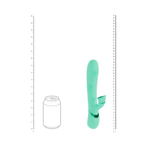 VIVE Fiore Rechargeable G-Spot Air Wave and Tapping Flared Clit Stimulator in Green