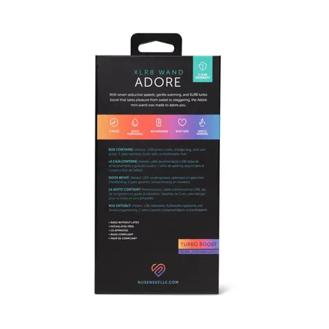 Nu Sensuelle Adore XLR8 Wand with Heat in Hot Pink
