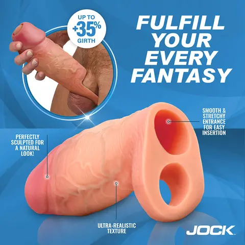 JOCK Silicone Penis Extension Sleeve in Light