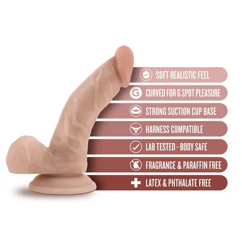 Dr. Skin Dr. Stephen 6.5 in. Dildo with Balls in Beige