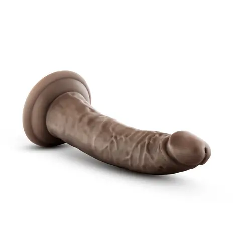 Dr. Skin Plus Realistic 7 in. Triple Density Posable Dildo in Brown