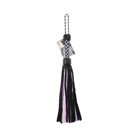 Suede & Fluff Mini Flogger in Purple