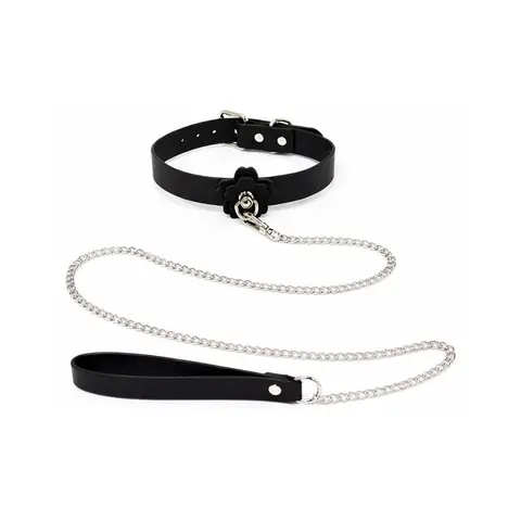 Heat Tease Flower Collar Black/Pink