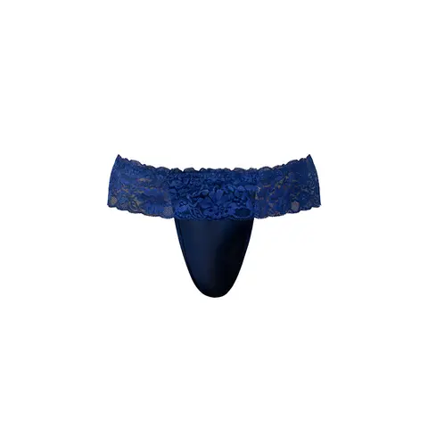 Male Power Sassy Lace Skirt Jock Navy S/M