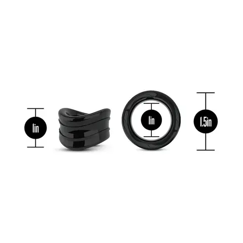 Stay Hard Beef Ball Stretcher Snug 1 in. Black