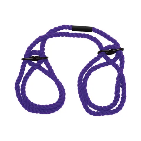 Merci Restrain 6mm Hemp Wrist or Ankle Cuffs in Violet