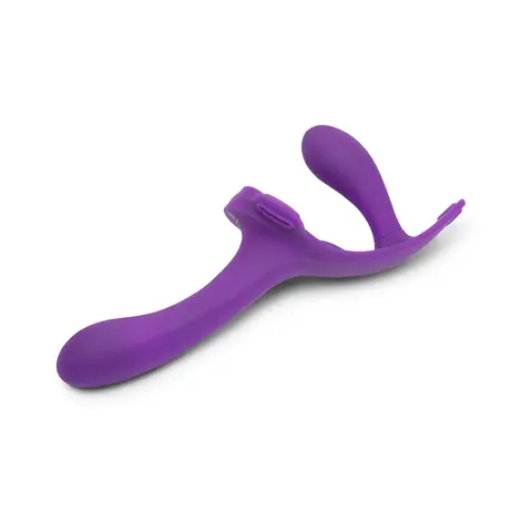 Together Lock-In Dual-Ended Vibrating Strap-on & Harness Set