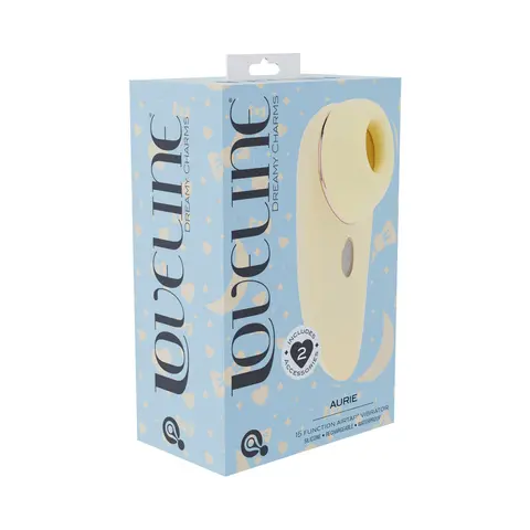 LoveLine Aurie AirTapTech Rechargeable Vibrator in Yellow