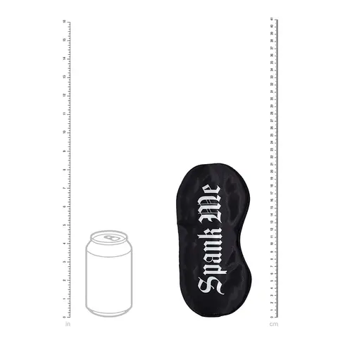 Ouch! Spank Me Printed Mask Satin Black