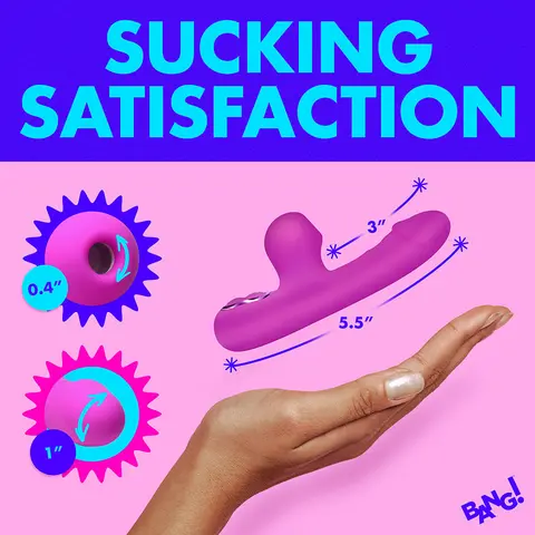 BANG! Mini Suction Rabbit Vibrator in Purple