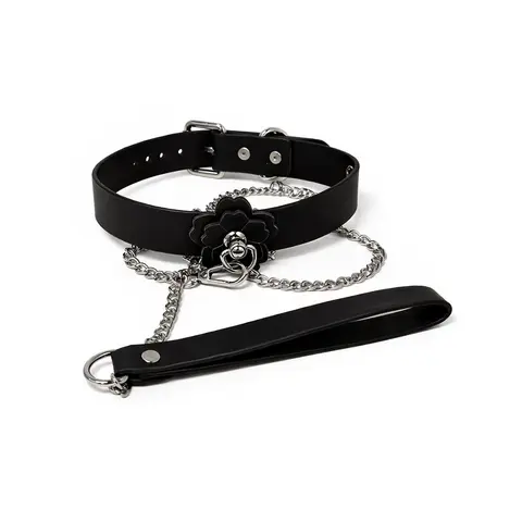 Heat Tease Flower Collar Black/Pink