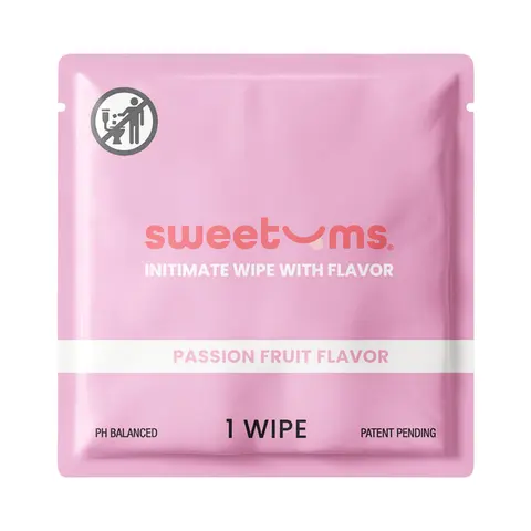 Sweetums Intimate Wipes Passion Fruit Flavor 10-Pack