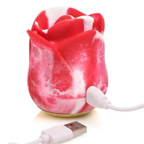 Lickgasm Kissing & Vibrating Rose Clitoral Stimulator Swirl